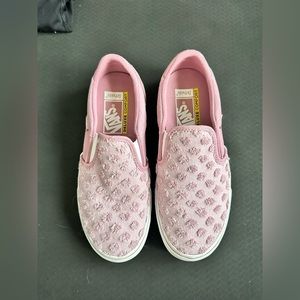 Pink Vans Ortholite Deluxe Comfort Slip Ons